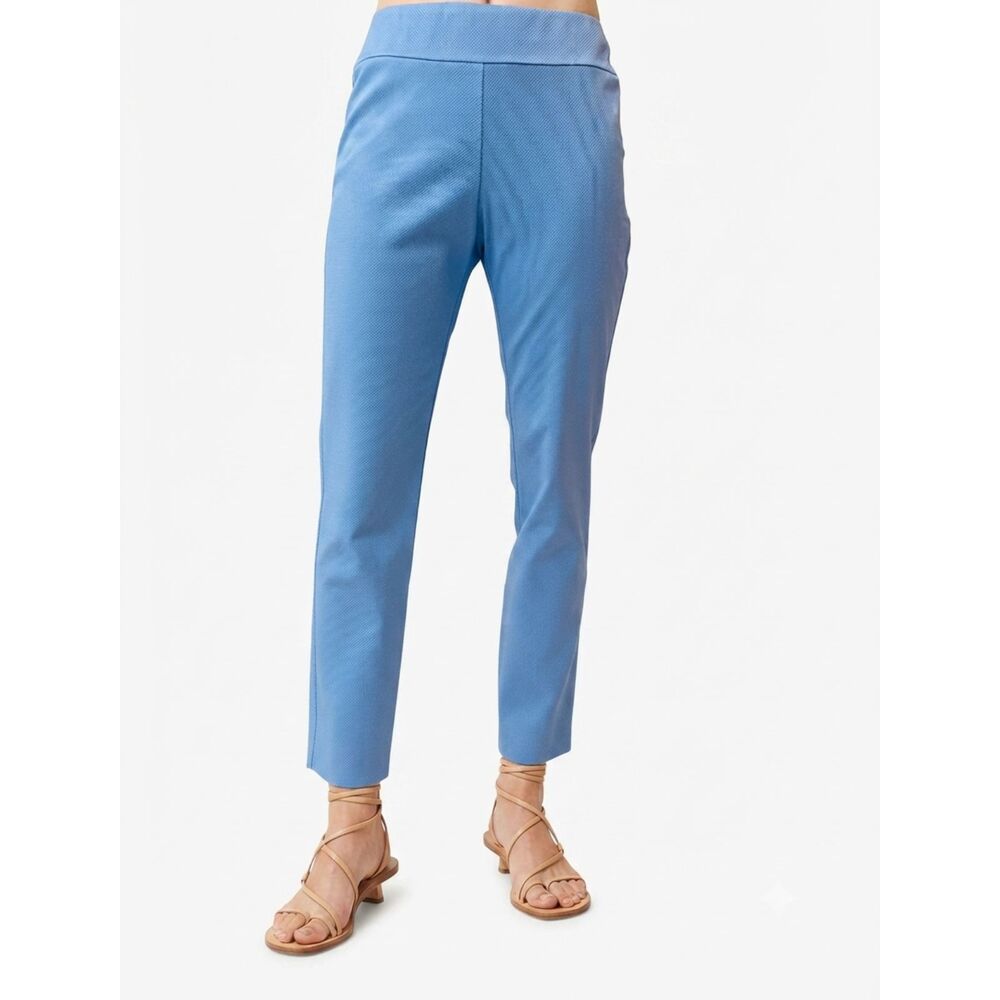 Krazy Larry Pull On Textured Ankle Pants Size 10 Perry Pique Tummy Control P807